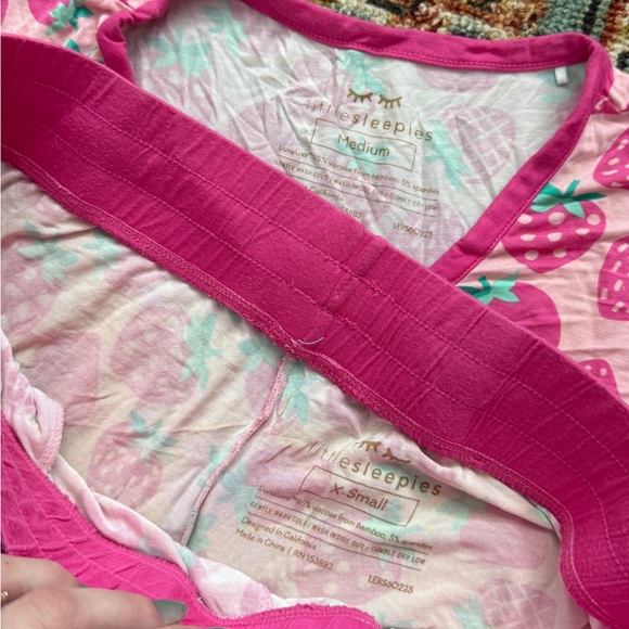 Little Sleepies Strawberry Print Pajamas - Picture 2 of 3